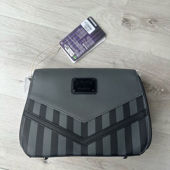 Loungefly Wednesday Addams Nevermore Uniform Cosplay Crossbody Bag black NWT - Picture 12 of 12